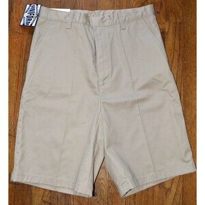 Galaxy School Uniform Khaki Flat Front Shorts Size 20 Boys Adjustable Waist